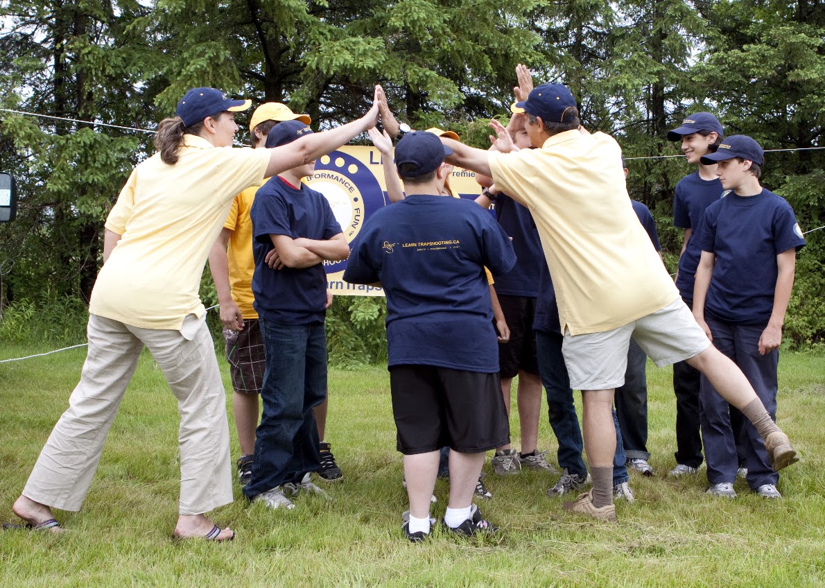 Academy athletes together during a team training event